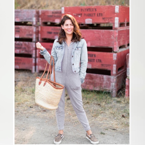 Smash + Tess Jilly Jogger Romper in Red, Size Medium - Picture 1 of 7